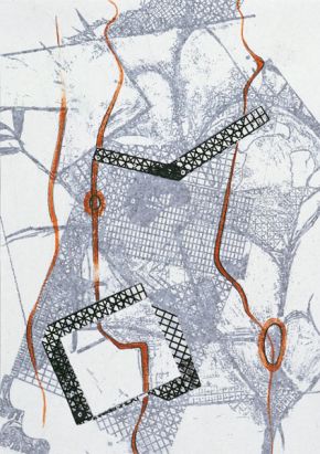 schwimmende formen | 2002 | 22 x 16 cm | Mischtechnik