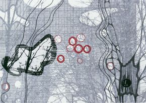 waldgang / gedankengang | 2002 | 20 x 27,5 cm | Mischtechnik