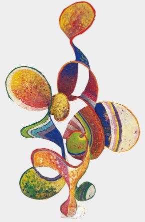 kreisen | 2002 | 51 x 34 cm | Tempera auf Papier, Draht