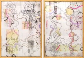 tintenfischblüte I und II | 2004 | je 42 x 29 cm | Laminagen