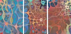 zusammenhang II | 2011 | je 150 x 100 cm | Triptychon | Acryl auf Leinwand