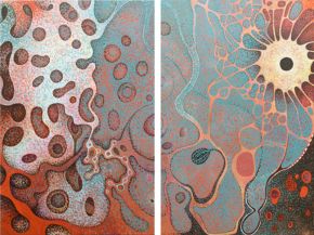 transition | 2013 | 150 x 200 cm | Diptychon | Acryl auf Leinwand