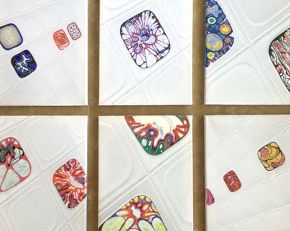 Intarsien | 2015 | Mischtechnik auf Leinwand, Wandinstallation