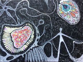 Nachtmärchen | 2017 | Mischtechnik auf Pappe