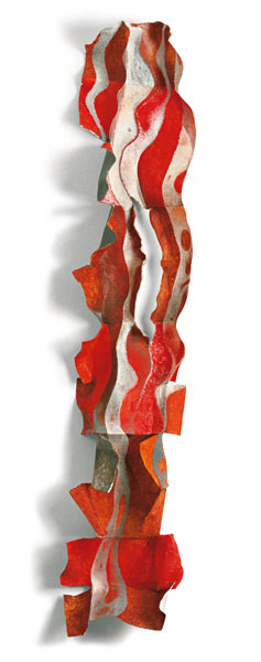 weiße bahnen | 2001 | 230 x 43 cm | Acryl auf Papier