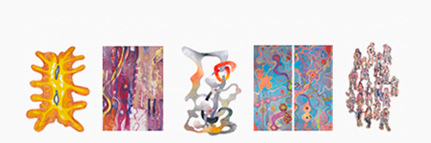 5 verschiedene Kunstwerke